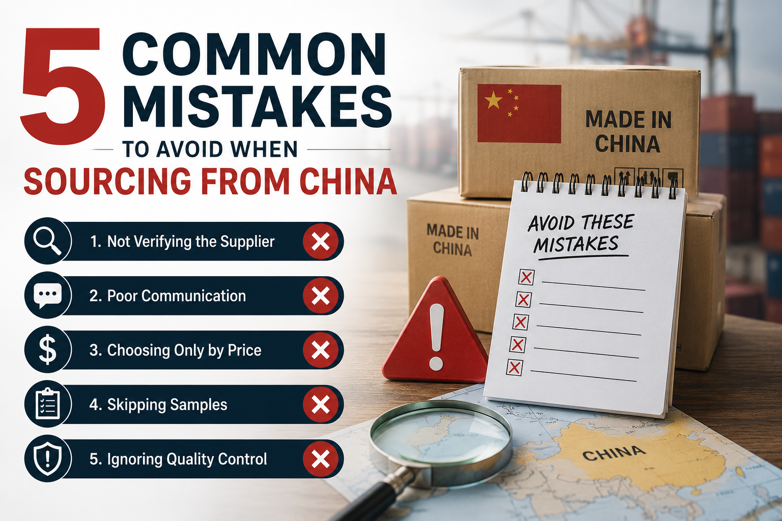 5 Common Mistakes to Avoid When Sourcing from China